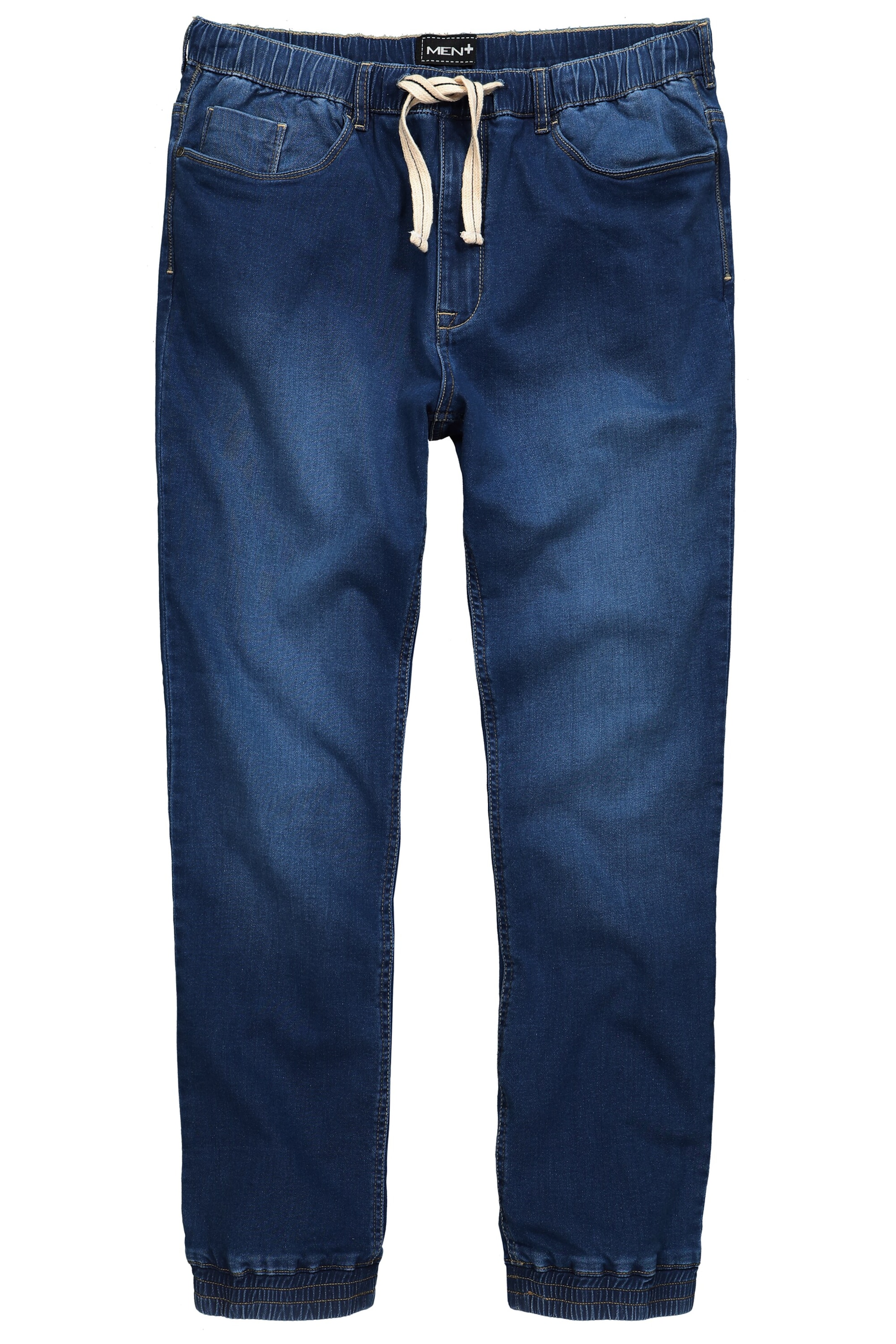Men Plus Tapered Jeans in Blau: Vorderseite