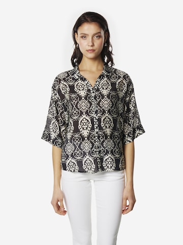 KOROSHI Bluse in Schwarz: Vorderseite
