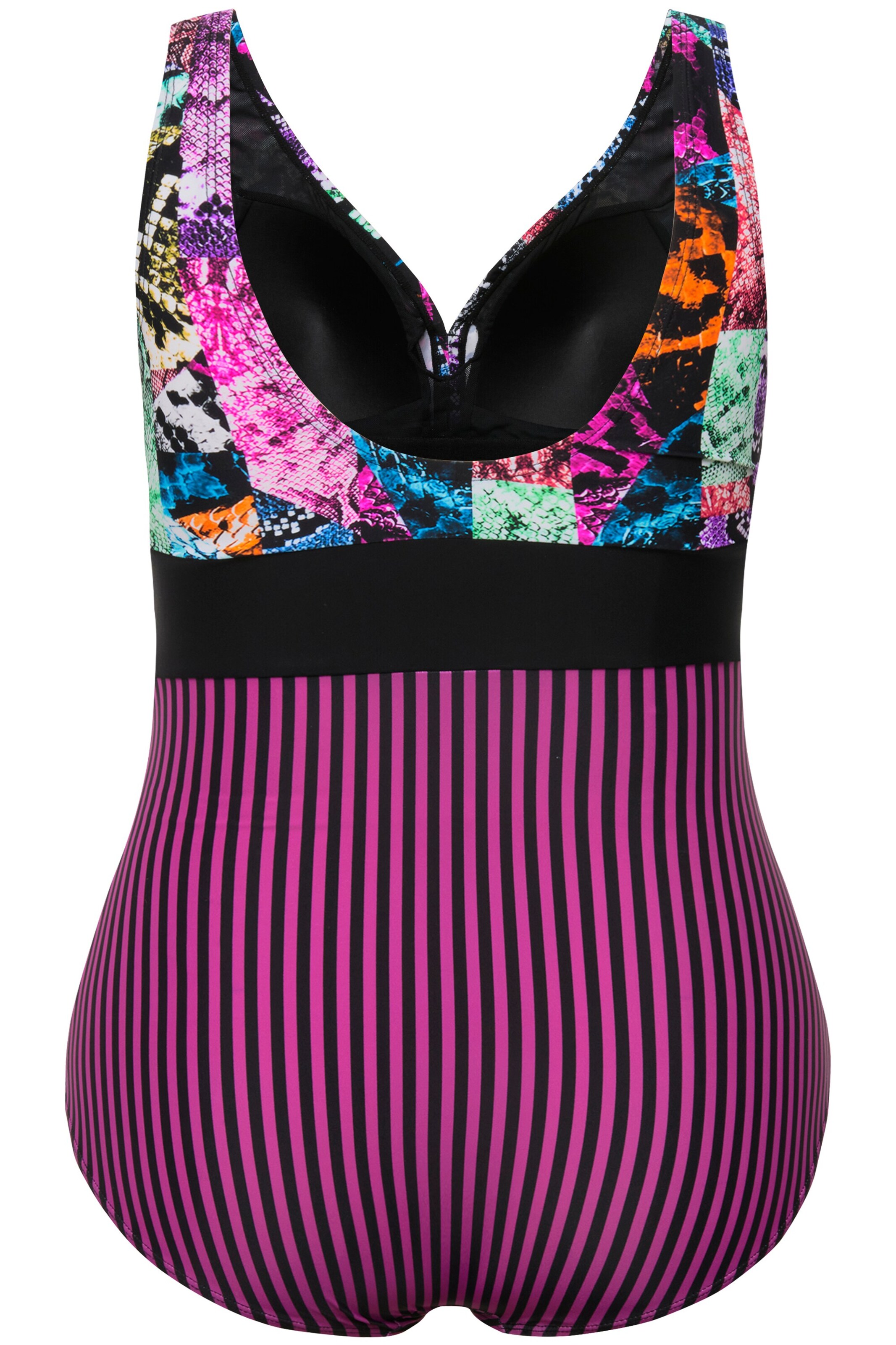 Ulla Popken Triangel Badeanzug in Mischfarben