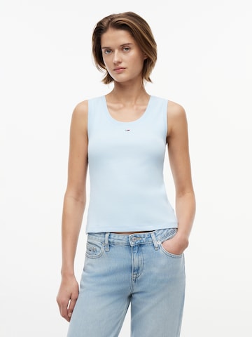 Tommy Jeans Top 'ESSENTIAL' | modra barva: sprednja stran
