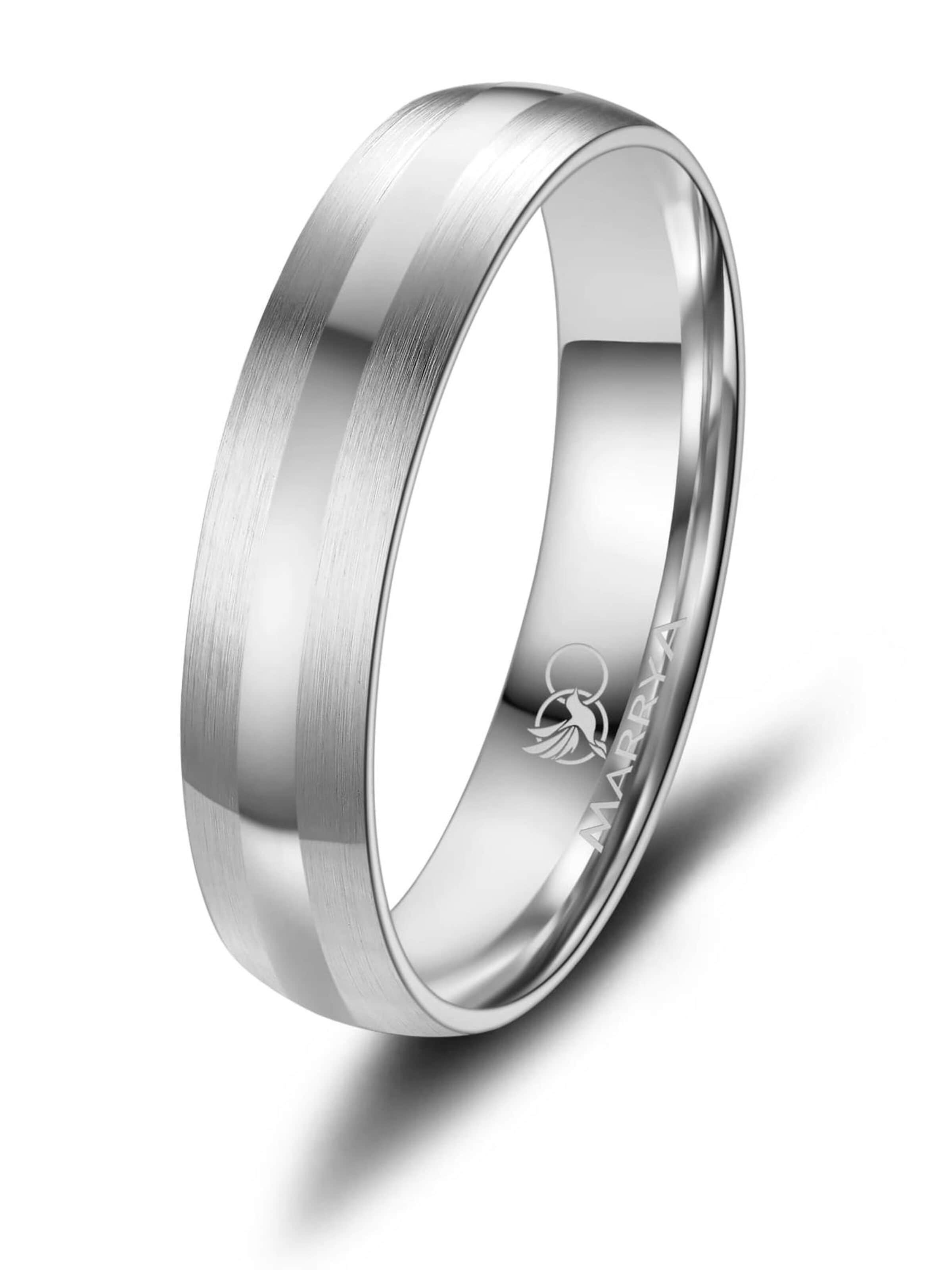 MARRYA Ring 'MARRYA ES-25 Ehering aus Edelstahl - Silberfarben' i silver