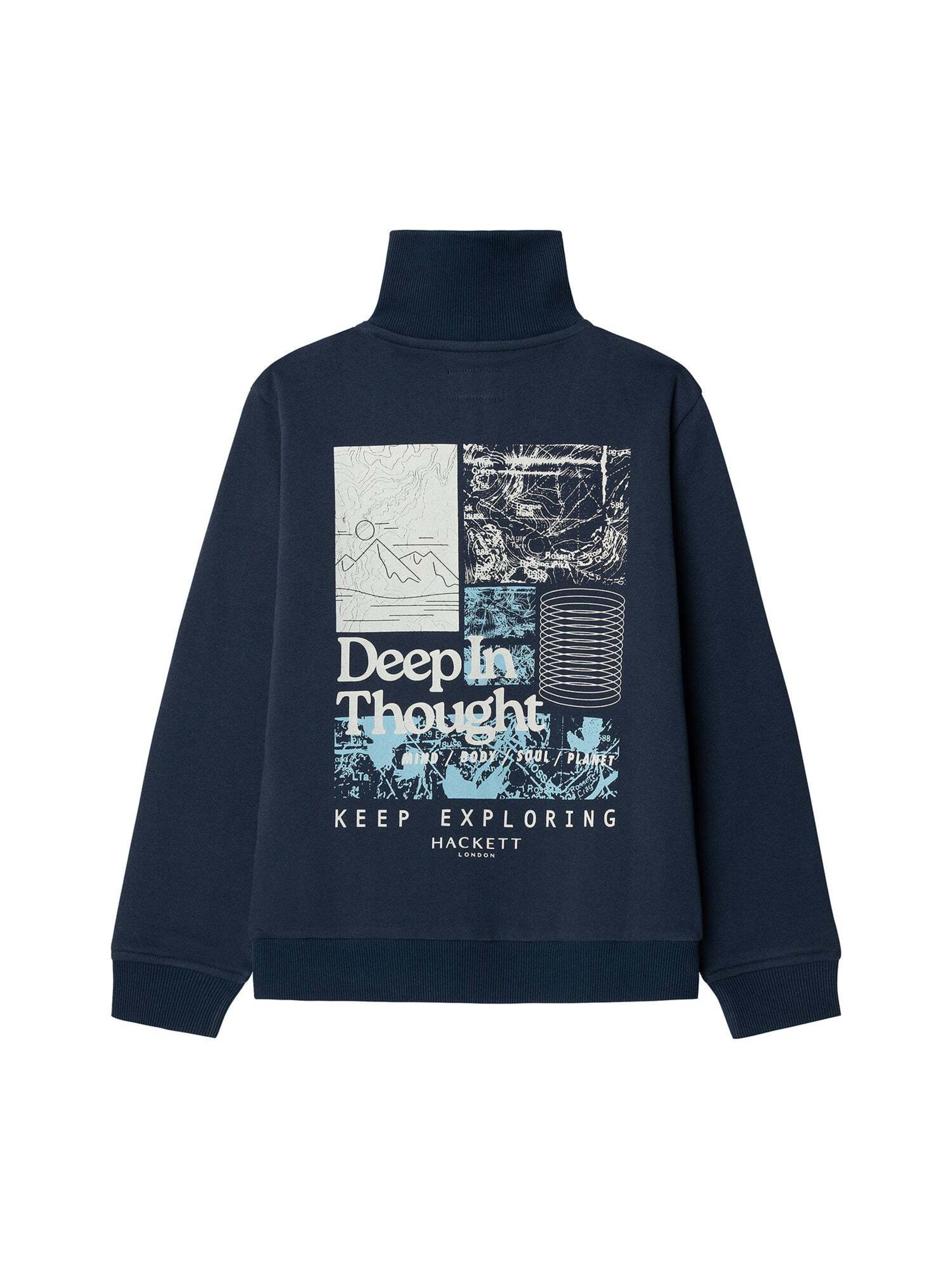 Sweat 'Deep In Thought' Hackett London en bleu