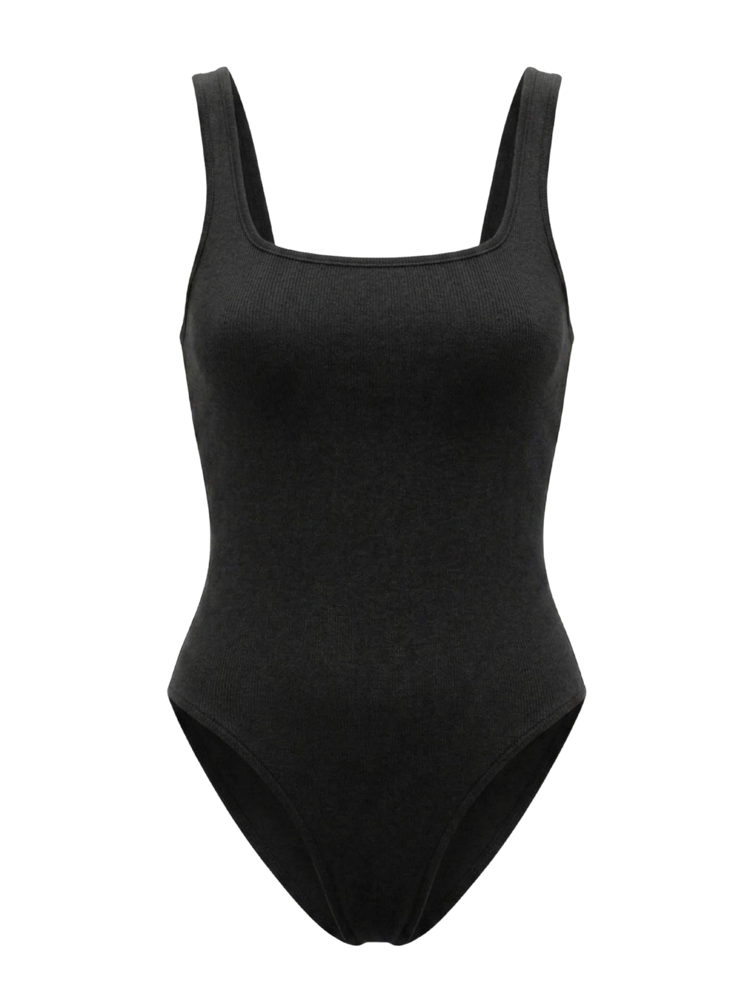 ZUBEK Bralette Swimsuit 'Women's Merino Wool Swimsuit - Black' in Black: front