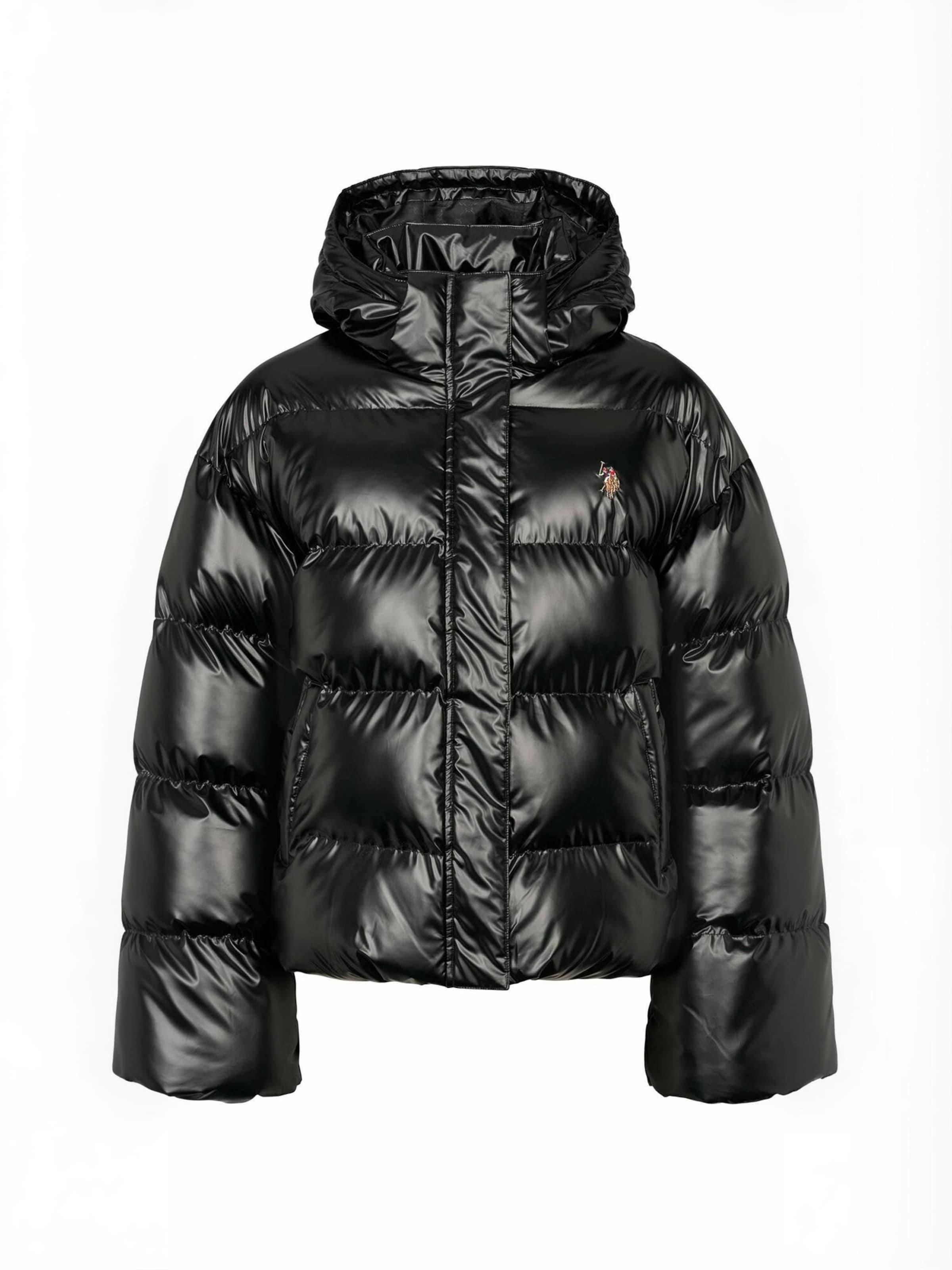 U.S. POLO ASSN. Winter Jacket ' UWLean ' in Schwarz: Vorderseite
