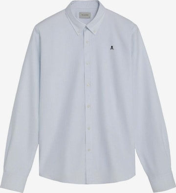 ScalpersRegular Fit Košulja 'New Oxford' - plava boja: prednji dio