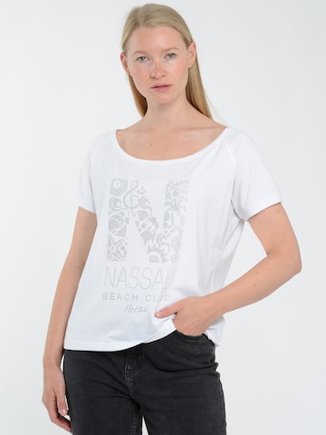 NASSAU Beach Club T-Shirt 'NB22004' in Weiß: predná strana