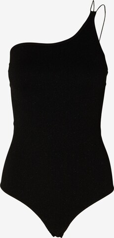 SELECTED FEMME Shirt Bodysuit in Black: front