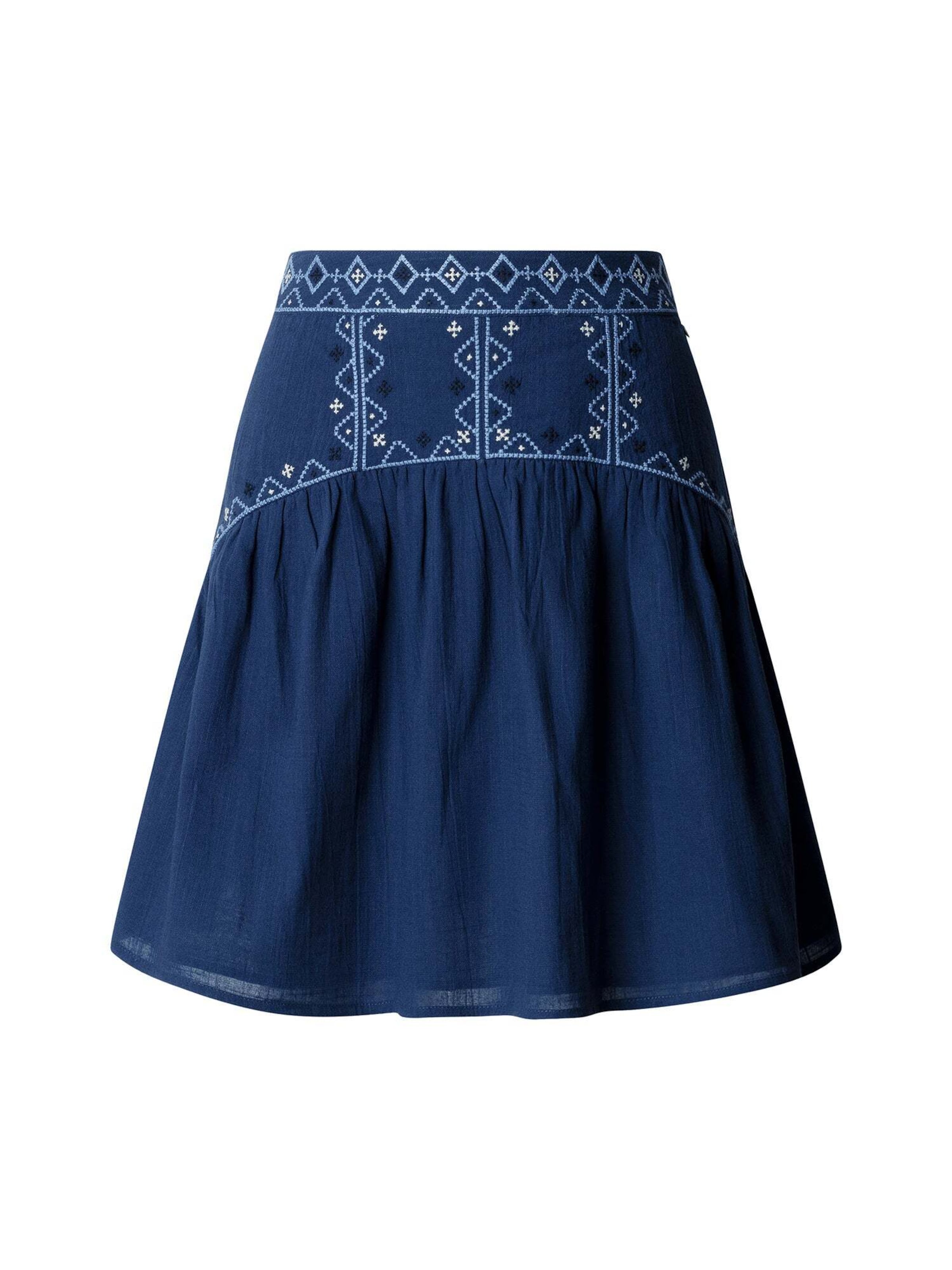 Pepe Jeans Rok 'Denver' in de kleur Lichtblauw / Donkerblauw / Zwart / Wit, Productweergave