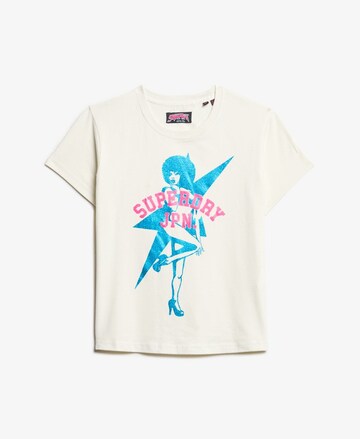 T-shirt 'Pop Archive' Superdry en beige : devant