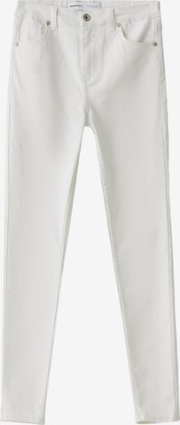 Bershka Jeans in White: front
