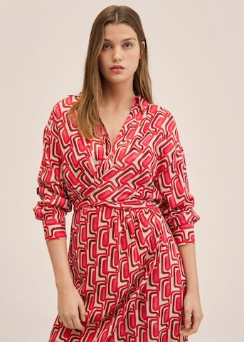 MANGO Shirt Dress 'Chain' in Red