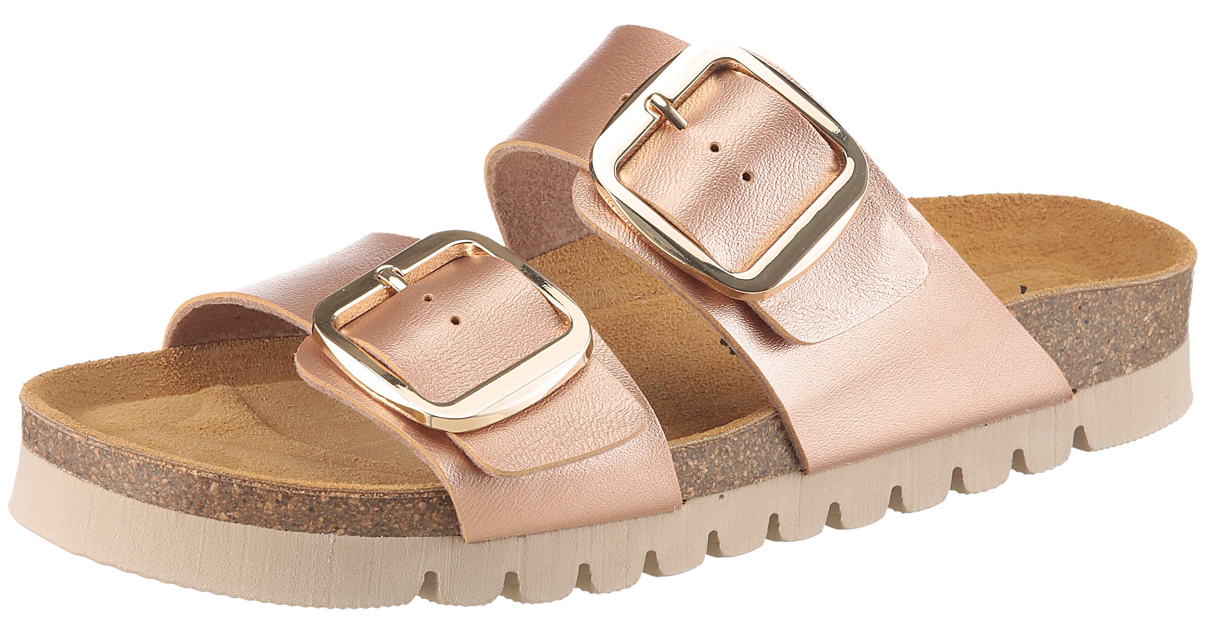 Aniston Mules in Bronze: front