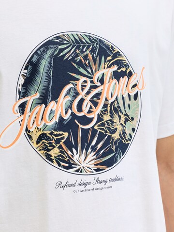 JACK & JONES Paita 'JJHONOLULU' värissä valkoinen