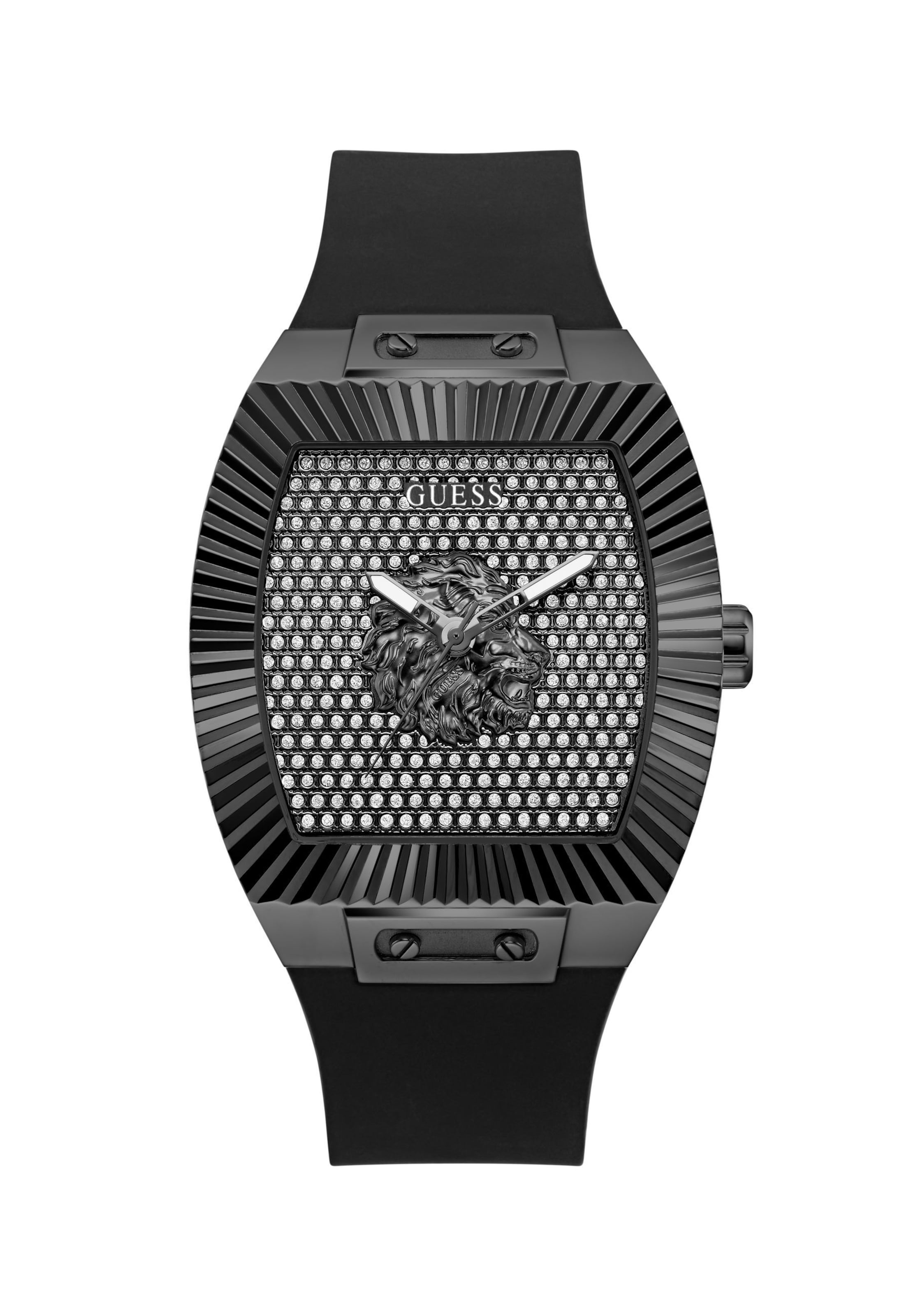 GUESS Analoog horloge 'PHOENIX' in Zwart: voorkant