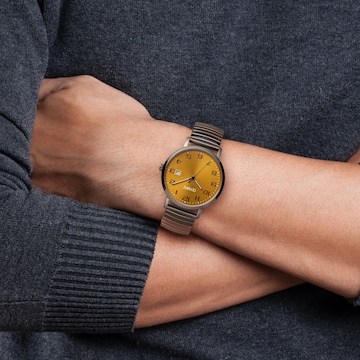 Olympic Analoog horloge in Geel: voorkant