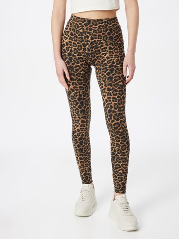 Urban Classics Skinny Leggings in Bruin: voorkant