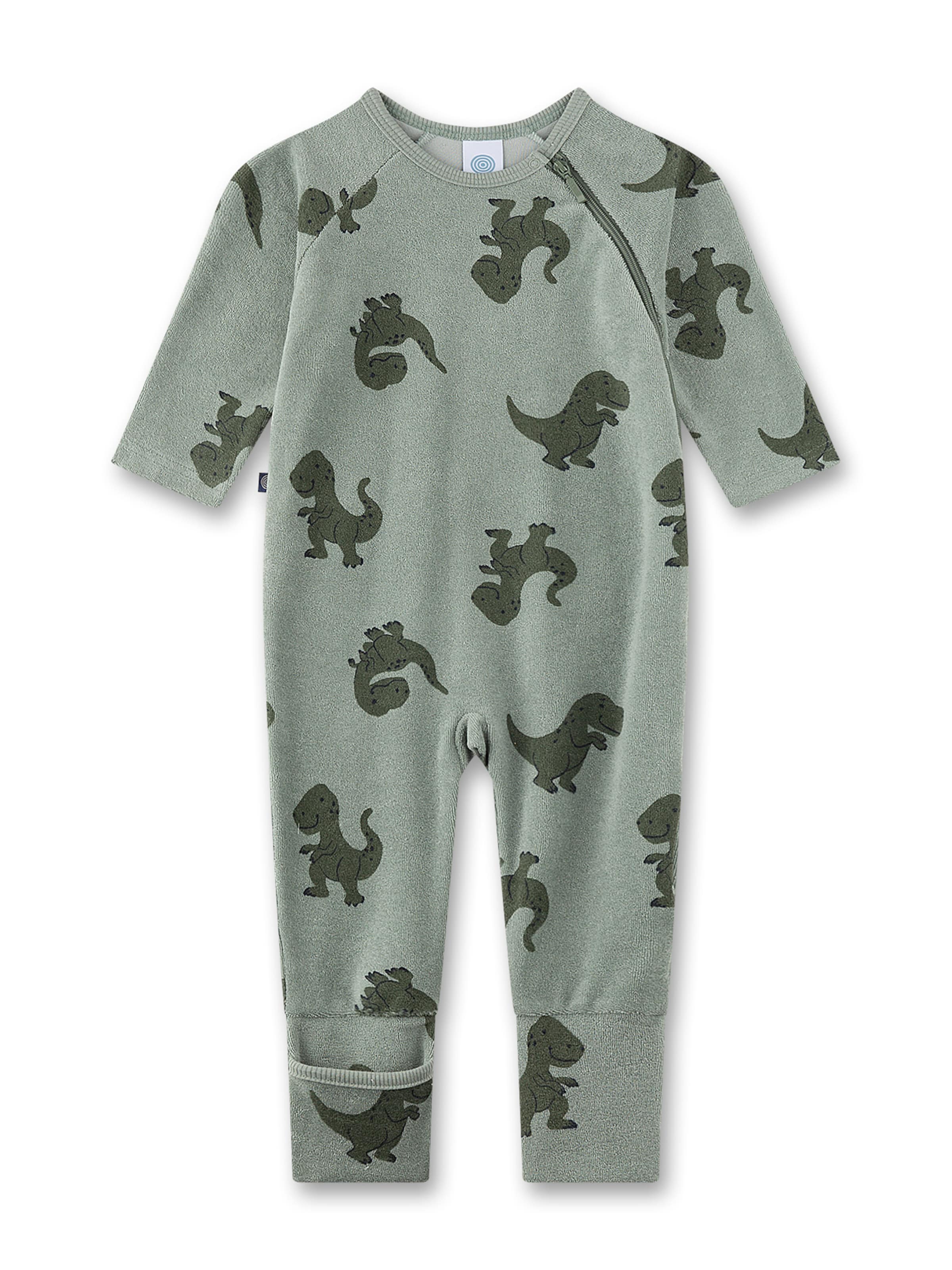 Tutina / body per bambino di Sanetta in verde: frontale