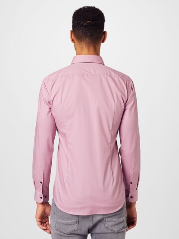 BOSS Black Slim Fit Hemd 'H-Hank' in Pink