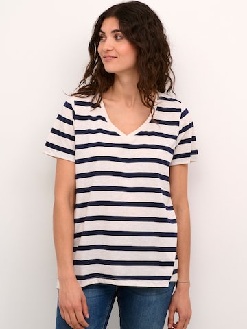 Cream T-Shirt  'Larsa' in Blau: Vorderseite