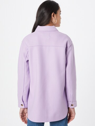 PIECES Between-Season Jacket 'Judy' in Purple