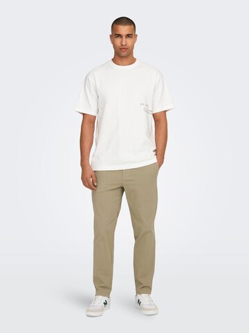 Only & Sons Zúžený Chino kalhoty 'ONSLinus' – zelená