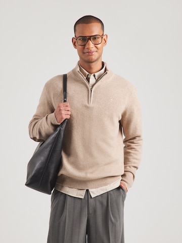 Pull-over Hackett London en beige : devant