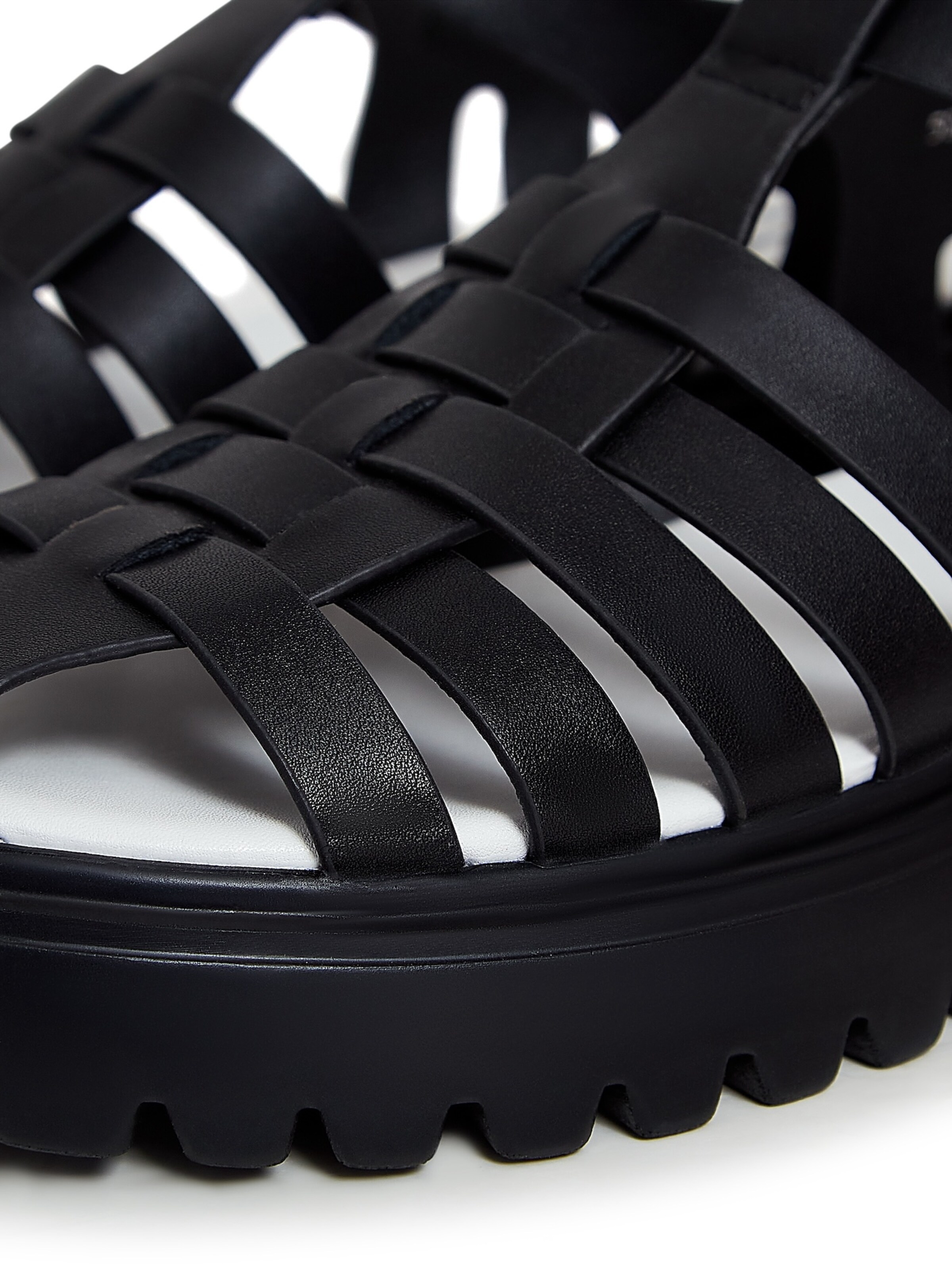 CESARE GASPARI Strap Sandals in Black