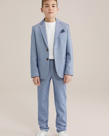 WE Fashion Regular Byxa i blå