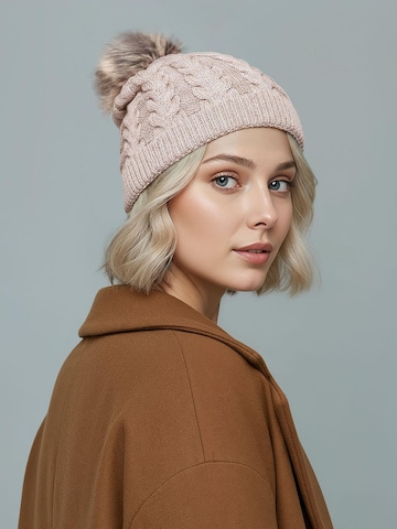 Neverless Mütze '1975' in Beige