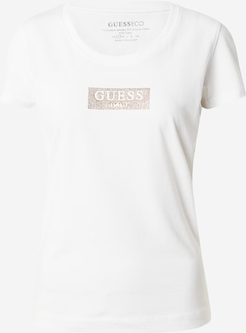 GUESS Shirt 'STUDS' in White: front