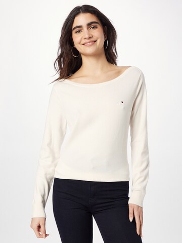 Pull-over TOMMY HILFIGER en blanc : devant