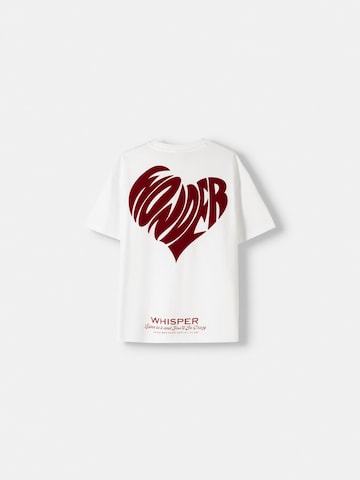 T-Shirt Bershka en blanc