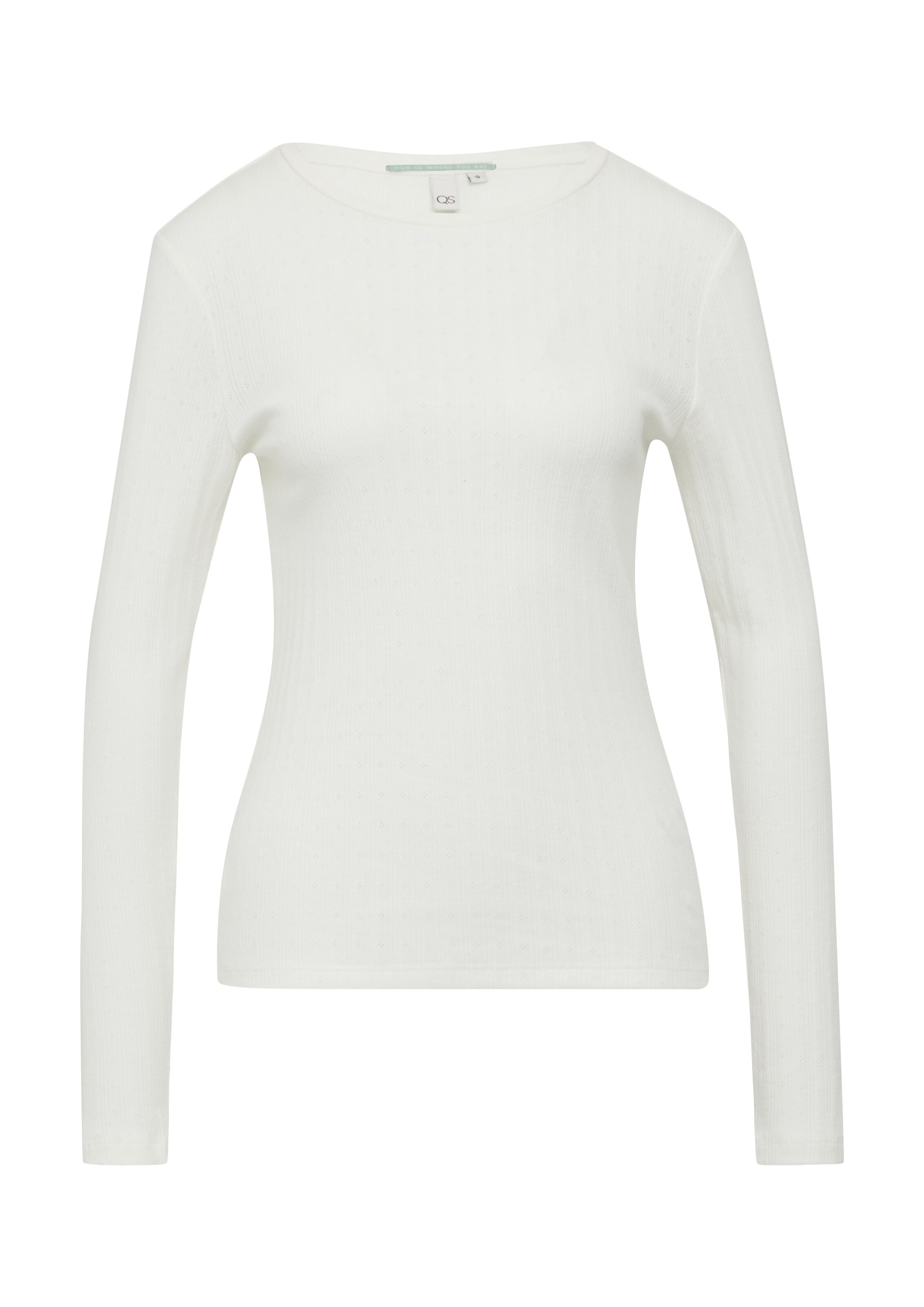 T-shirt QS en beige : devant