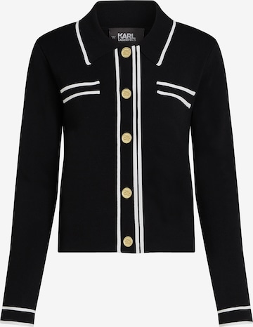 Geacă tricotată de la Karl Lagerfeld pe negru: față