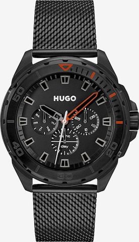 HUGO Red Analoog horloge in Zwart: voorkant