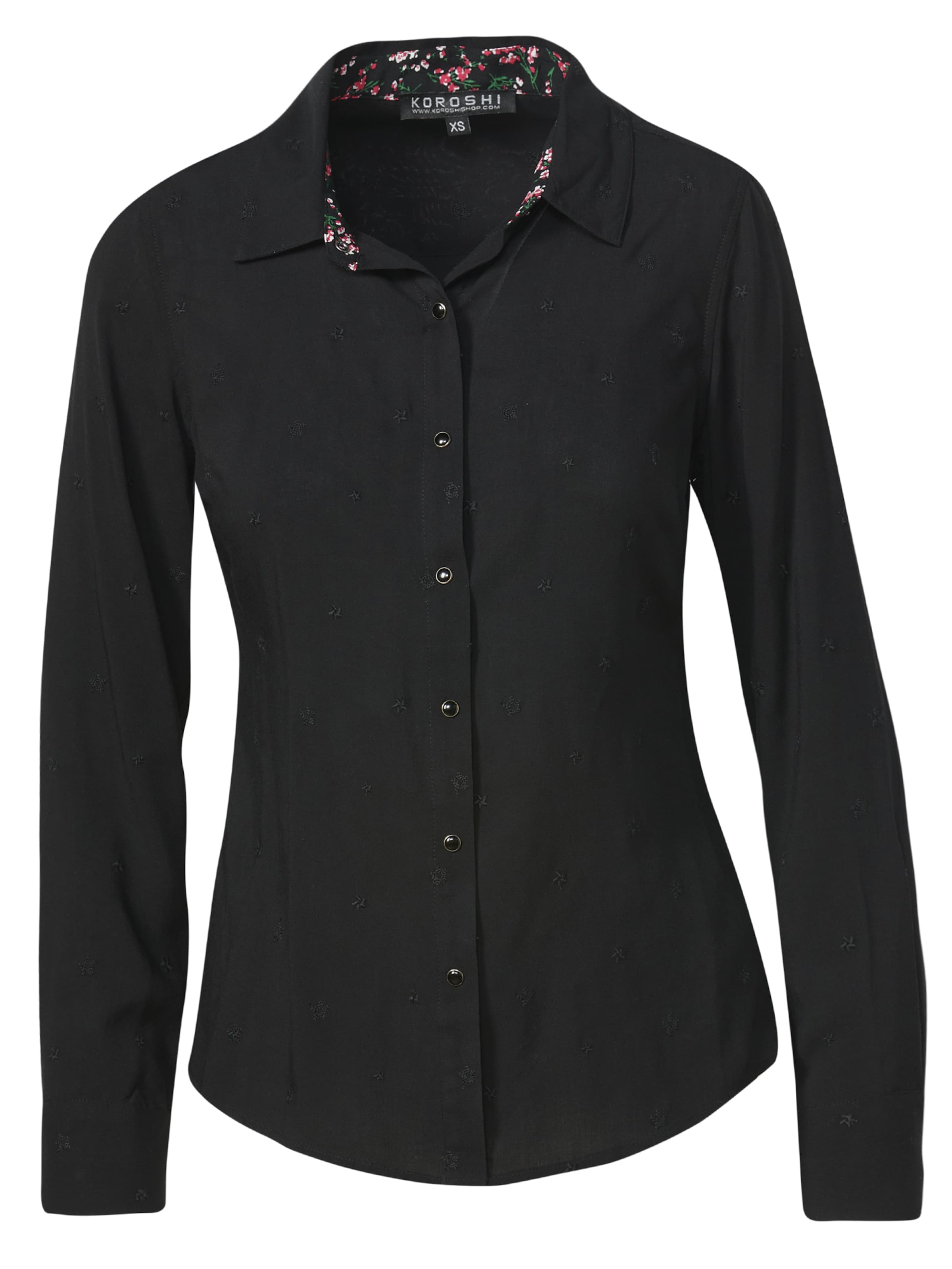 KOROSHI Bluse in Schwarz: Vorderseite