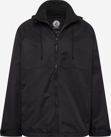Volcom Athletic Jacket in Black: front
