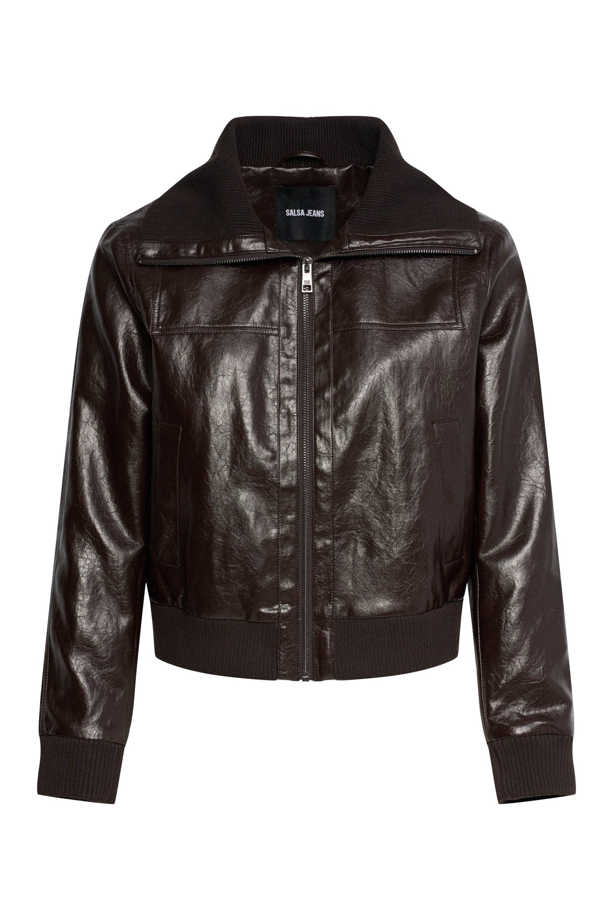 Veste mi-saison Salsa Jeans en marron : devant