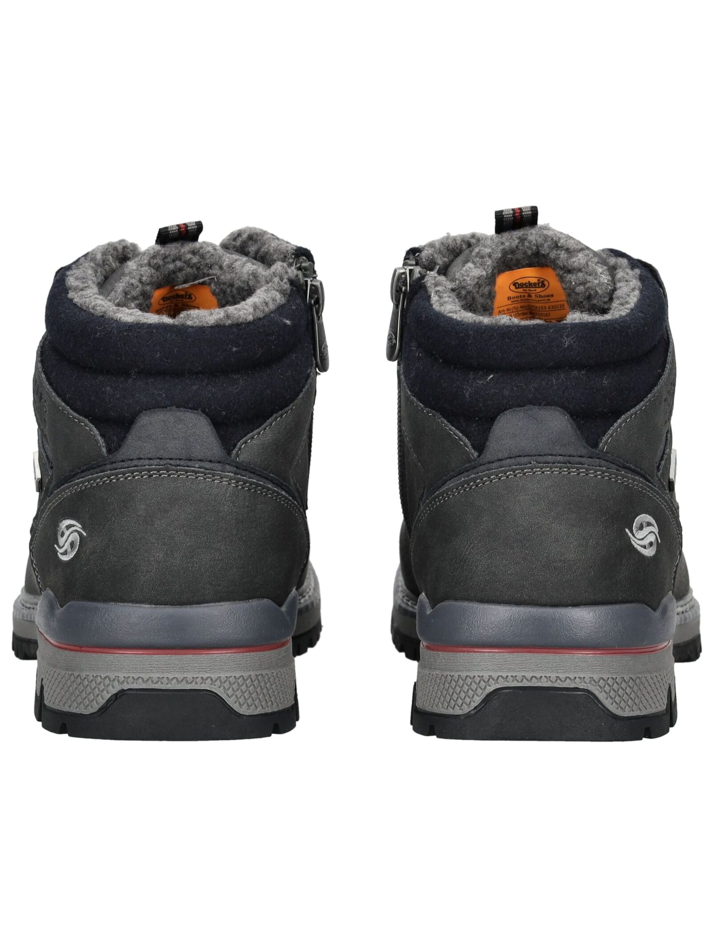 Dockers by Gerli Lace-Up Boots in Grey