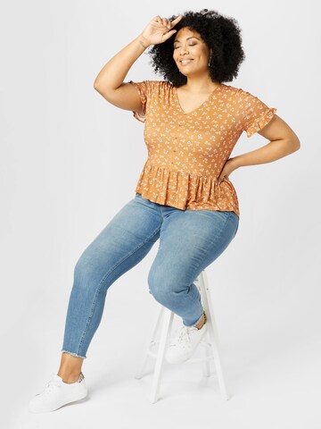 ABOUT YOU Curvy - Camisa 'Glenn' em laranja