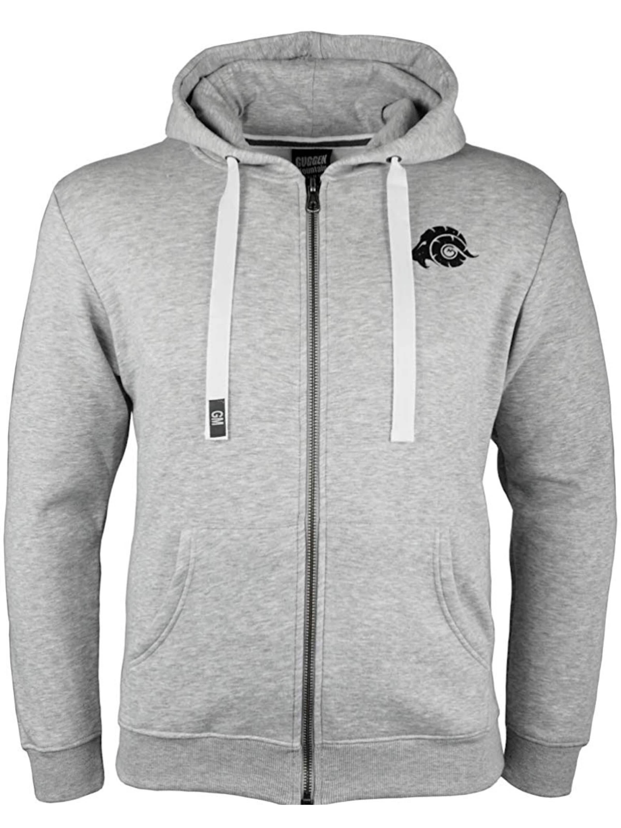 Guggen Mountain Sweatshirt 'Kapuzenpullover H06 Fleece Hoodie' in Grijs: voorkant