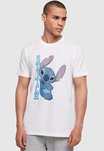 ABSOLUTE CULT Shirt 'Lilo And Stitch - Posing' in White: front