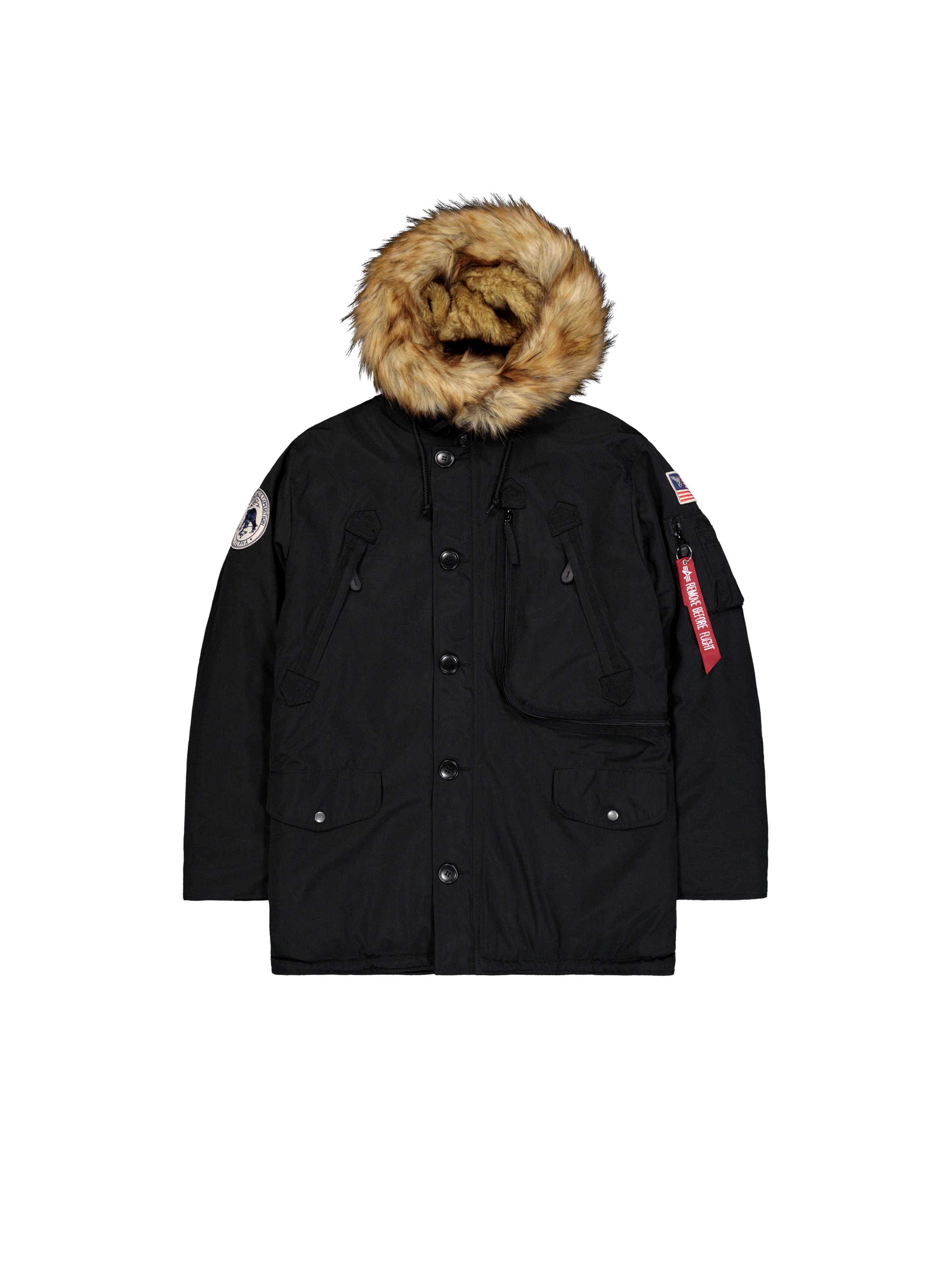 ALPHA INDUSTRIES Winter Jacket 'Polar' in Black: front