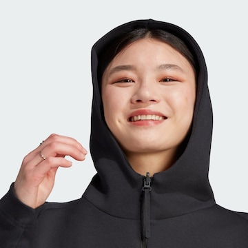 ADIDAS SPORTSWEAR Athletic Zip-Up Hoodie 'Z.N.E.' in Black