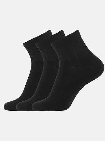 Copenhagen Bamboo Støvletter '3 par sorte bambus ankel tennissokker' i sort: forside