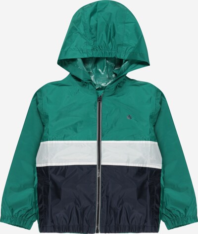 PETIT BATEAU Between-Season Jacket 'COUPE VENT' in Emerald / White, Item view