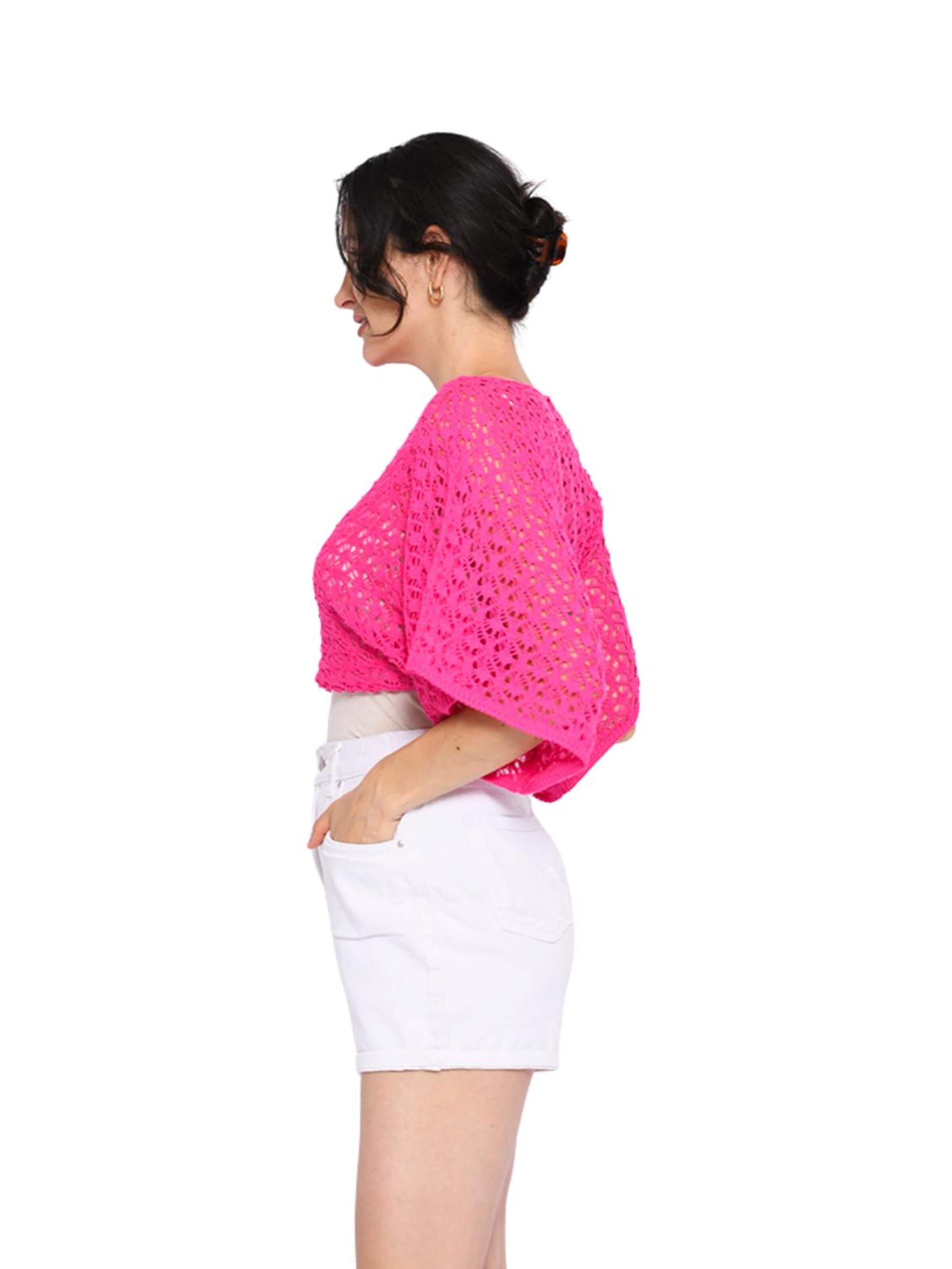 Süel knitwear - Top de punto 'Spider' en rosa
