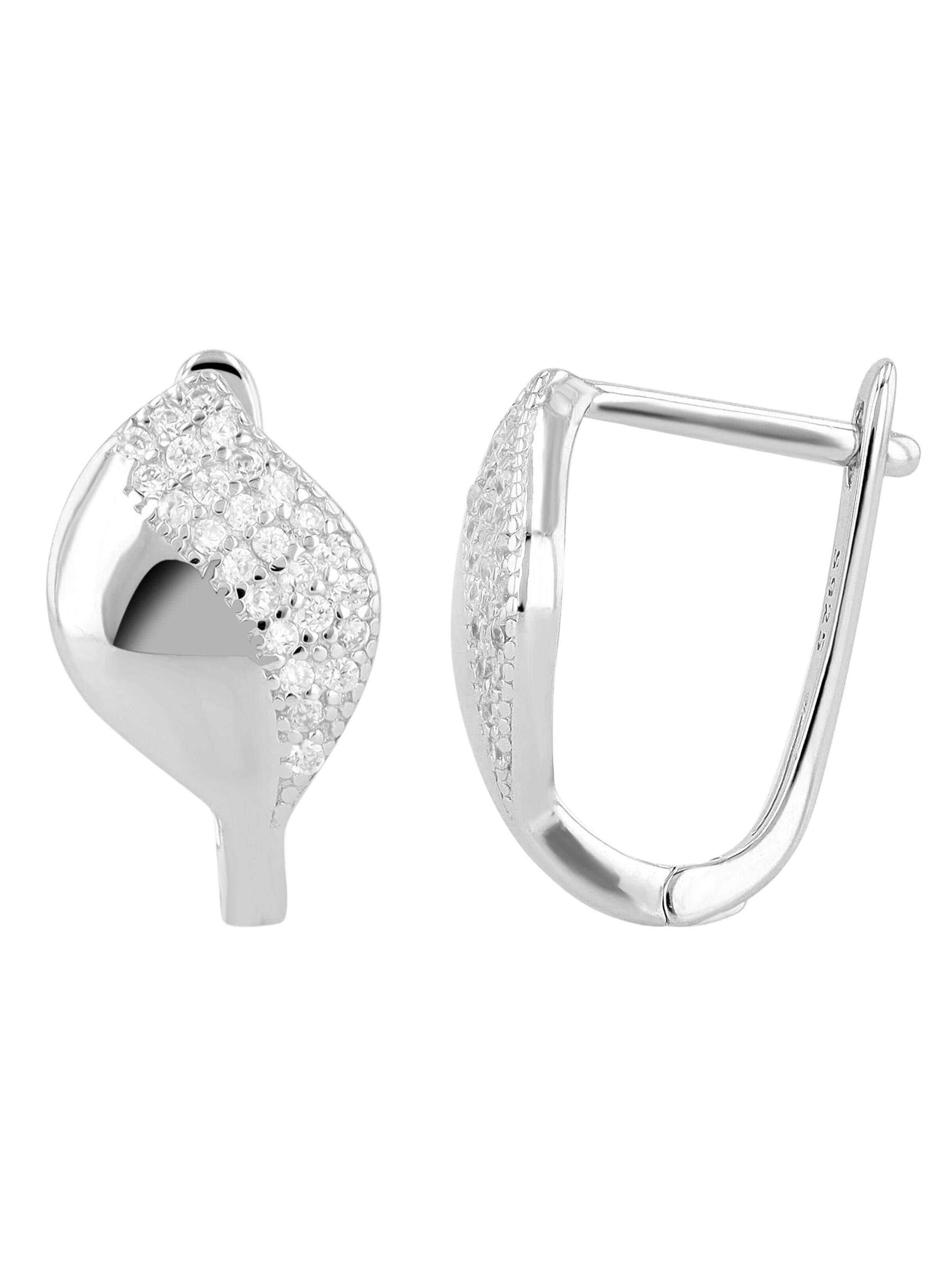 Akzent Earrings '"Azima" aus 925 Sterlingsilber, rhodiniert, langlebig' in Silver