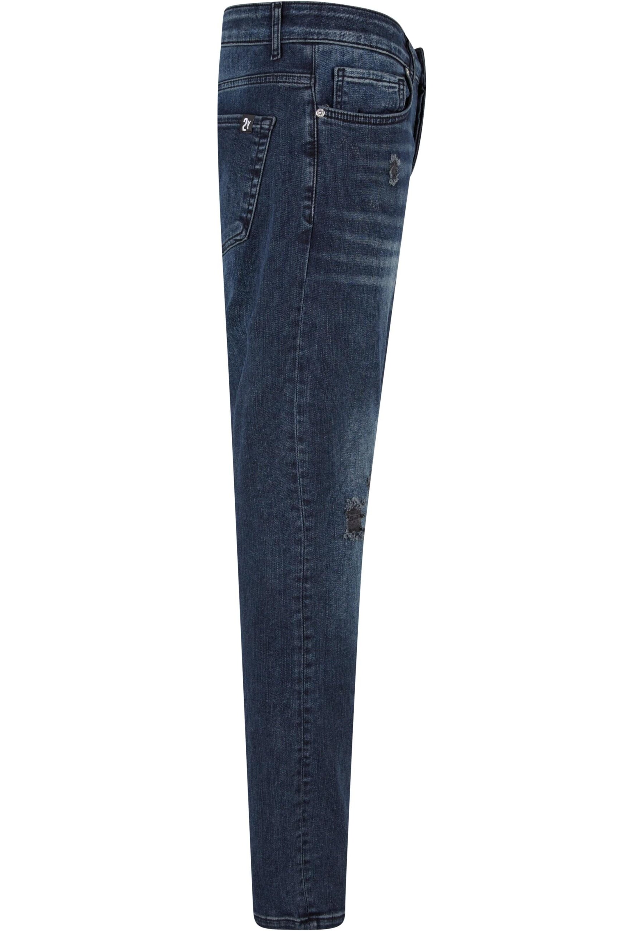 2Y Premium Slimfit Jeans in Blau
