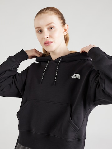 THE NORTH FACE Спортен суитшърт с качулка в черно